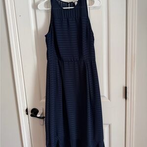 a new day Striped Navy Midi Dress